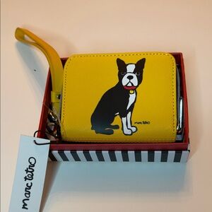 Marc Tetro Dog Wallet NWT Zippered with strap.